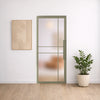 Porte pivotante en acier à 6 panneaux – Design de luxe